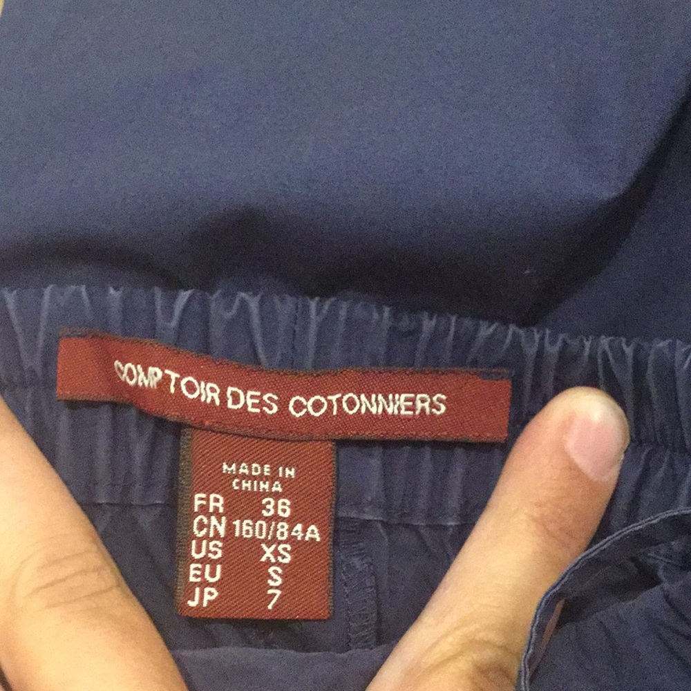 Comptoir Des Cotonniers navy cotton skirt - Picture 9 of 9